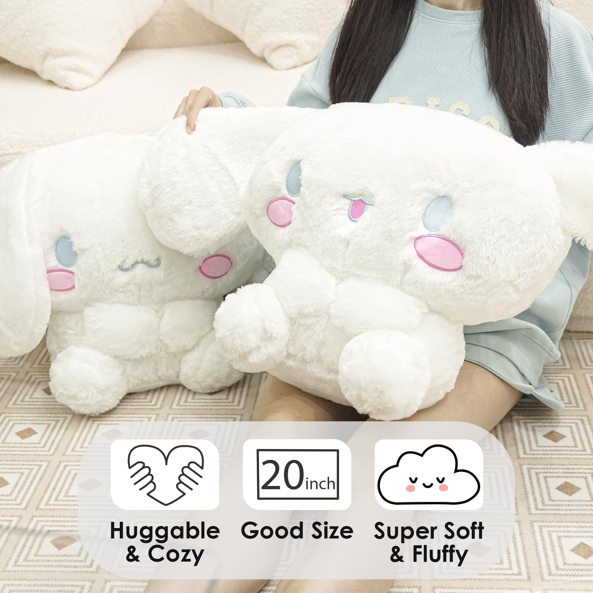 Amazon.co.jp: Jujuホワイトカワイイぬいぐるみ(20インチ) - かわいい